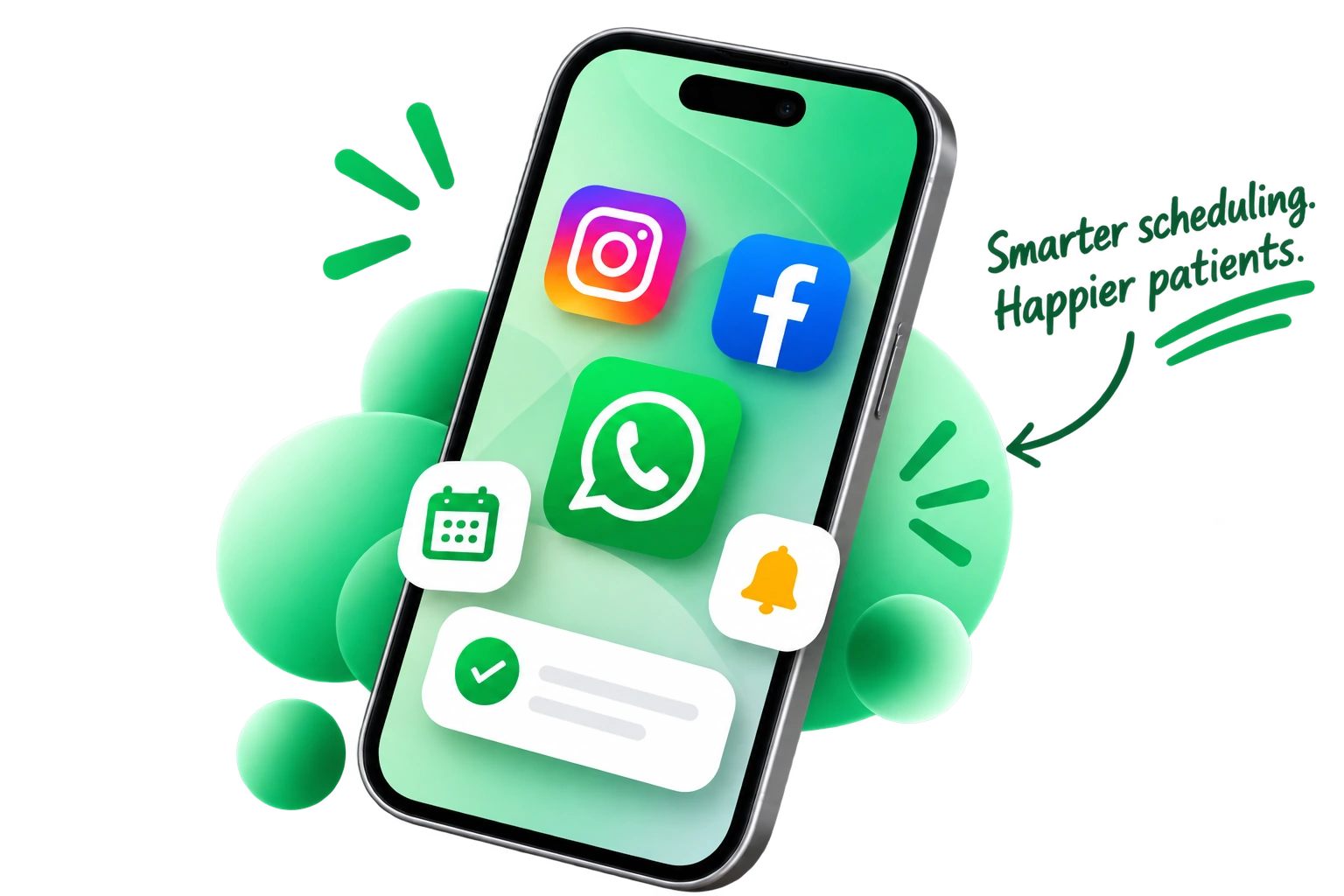 Mobile appointment notifications across WhatsApp and social channels